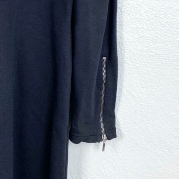 Athleta Dark Grey Long Sleeve Dress with Zipper Accent Pockets - Picture 3 of 8